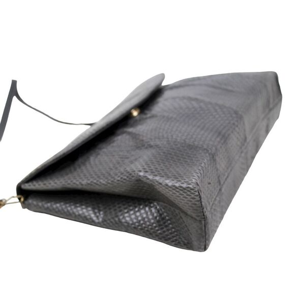 PHILIP LAURENCE MADE IN SPAIN GRAY REAL SNAKE SKIN SHOULDER BAG CROSSBODY PURSE - Picture 9 of 16